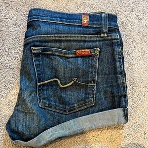 7 for all mankind denim shorts size 27
